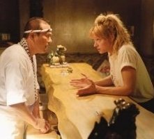Uma Thurman e Sonny Chiba in una scena di Kill Bill: Volume 1