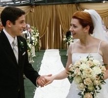 Jason Biggs e Alyson Hannigan in una scena di  American Pie - Il matrimonio
