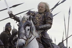 Bernard Hill in una immagine di Il signore degli anelli - Il ritorno del re