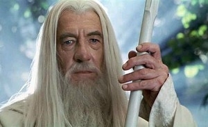 Ian McKellen in una scena de Il signore degli anelli - Le due torri