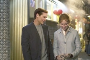 Tobey Maguire con Kirsten Dunst in una scena di Spider-Man 2