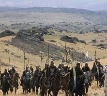 Una scena del film Il signore degli anelli - Le due torri, secondo capitolo della trilogia dell'anello