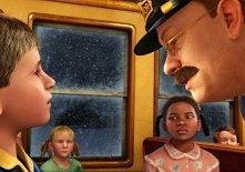 Una scena di Polar Express, realizzato da Robert Zemeckis