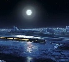 Una scena di Polar Express