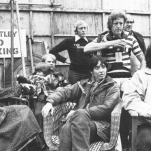 Il regista Stanley Kubrick e Shelley Duvall sul set di Shining