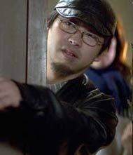 Il regista Takashi Shimizu sul set di The Grudge