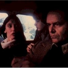 Jack Nicholson, Danny Lloyd e Shelley Duvall in una scena di Shining