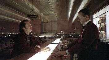 Jack Nicholson e Joe Turkel in una sequenza di Shining