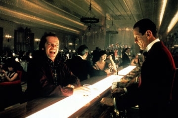 Jack Nicholson e Joe Turkel in una scena di Shining