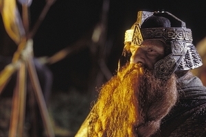John Rhys-Davies in una scena di Il signore degli anelli - Il ritorno del re