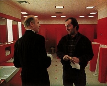 Philip Stone e Jack Nicholson in una scena di Shining