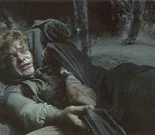 l'attore Sean Astin in una scena di Il signore degli anelli - Il ritorno del re