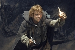 Sean Astin in una scena di Il signore degli anelli - Il ritorno del re di P. Jackson