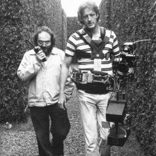 Stanley Kubrick sul set di Shining