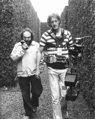 Stanley Kubrick sul set di Shining