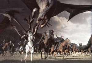 Una scena di Il signore degli anelli - Il ritorno del re di Peter Jackson