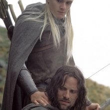 Viggo Mortensen e Orlando Bloom in una scena di Il signore degli anelli - Il ritorno del re