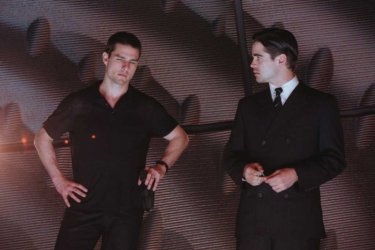 Tom Cruise e Colin Farrell in una scena di Minority Report