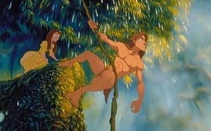 Una scena di Tarzan