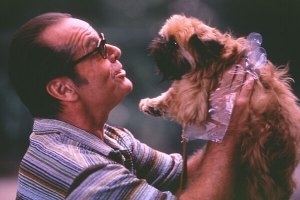 Jack Nicholson in una scena del film Qualcosa è cambiato