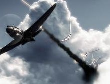 Una suggestiva scena di Sky Captain and the World of Tomorrow