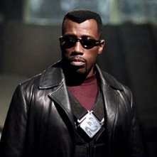 Wesley Snipes in una scena di Blade: Trinity