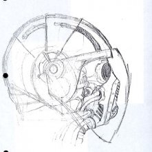 Bozzetto per uno dei costumi di Blade: Trinity