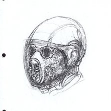 Bozzetto per uno dei costumi di Blade: Trinity