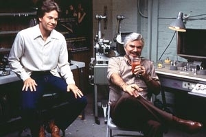 Mark Wahlberg e Burt Reynolds in sala montaggio