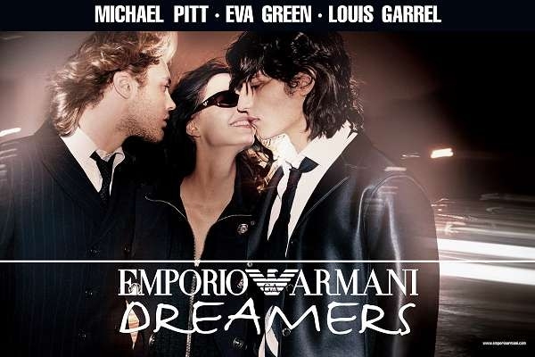 Louis Garrel Michael Pitt Ed Eva Green In Una Foto Per La Campagna Di Armani Ispirata A The Dreamers 11511