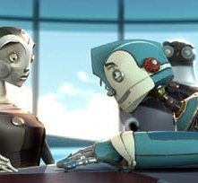 Una scena di Robots