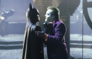 Michael Keaton e Jack Nicholson em Batman