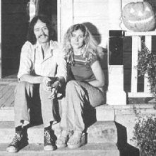 Debra Hill e John Carpenter sul set di Halloween