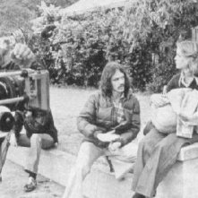 Jamie Lee Curtis insieme a John Carpenter sul set di Halloween