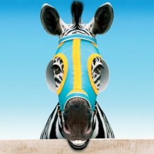 Una simpatica immagine promozionale per Striscia una zebra alla riscossa