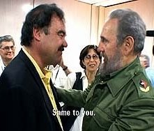 Fidel Castro ed Oliver Stone in una scena di Comandante
