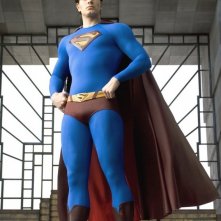 Brandon Routh in una sequenza del film Superman Returns