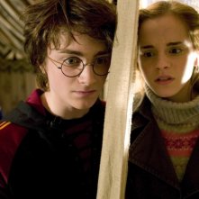 Daniel Radcliffe ed Emma Watson in una scena di Harry Potter e il calice di fuoco