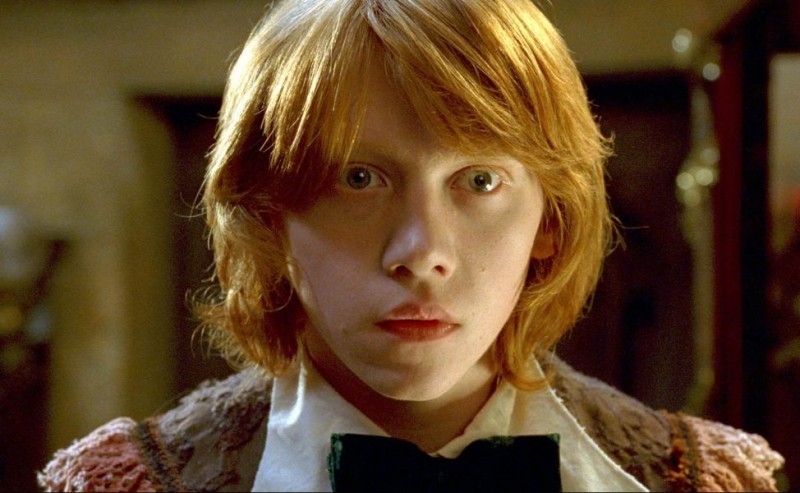 Primo piano di Rupert Grint in Harry Potter e il calice di fuoco