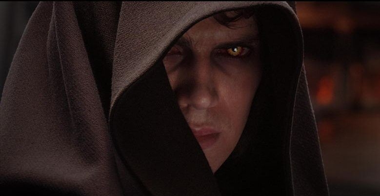 Hayden Christensen in a sequence of the film Star Wars ep.  III - Revenge of the Sith