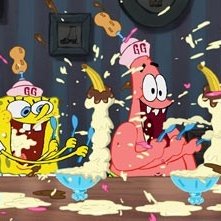 Una scena di SpongeBob il film, del 2004