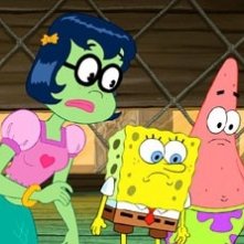 Una scena di The SpongeBob SquarePants Movie con i protagonisti del film