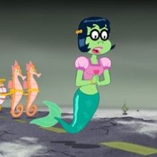 Una scena di The SpongeBob SquarePants Movie con i protagonisti del film d'animazione