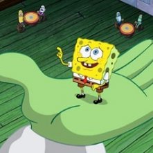 Una scena di The SpongeBob SquarePants Movie con il protagonista del film
