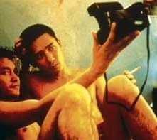 Leslie Cheung e Tony Leung sul set di Happy Together