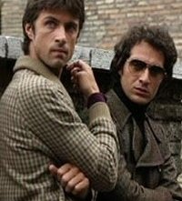 Kim Rossi Stuart e Claudio Santamaria sul set di Romanzo Criminale