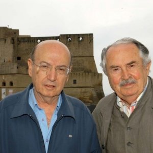 Theo Angelopoulos e Tonino Guerra al Napoli Film Festival 2005