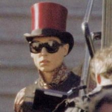 Johnny Depp sul set de La fabbrica di cioccolata