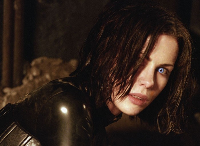 Primo piano di Kate Beckinsale in Underworld