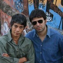 Stefano Calvagna ed Antonio Pennarella sul set de L'uomo spezzato